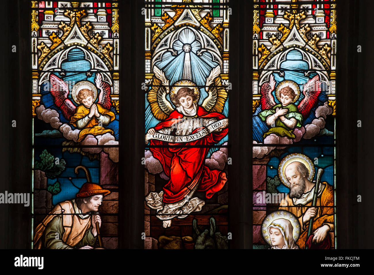 Dorchester Abbey Glasfenster. Dorchester on Thames, Oxfordshire, England Stockfoto
