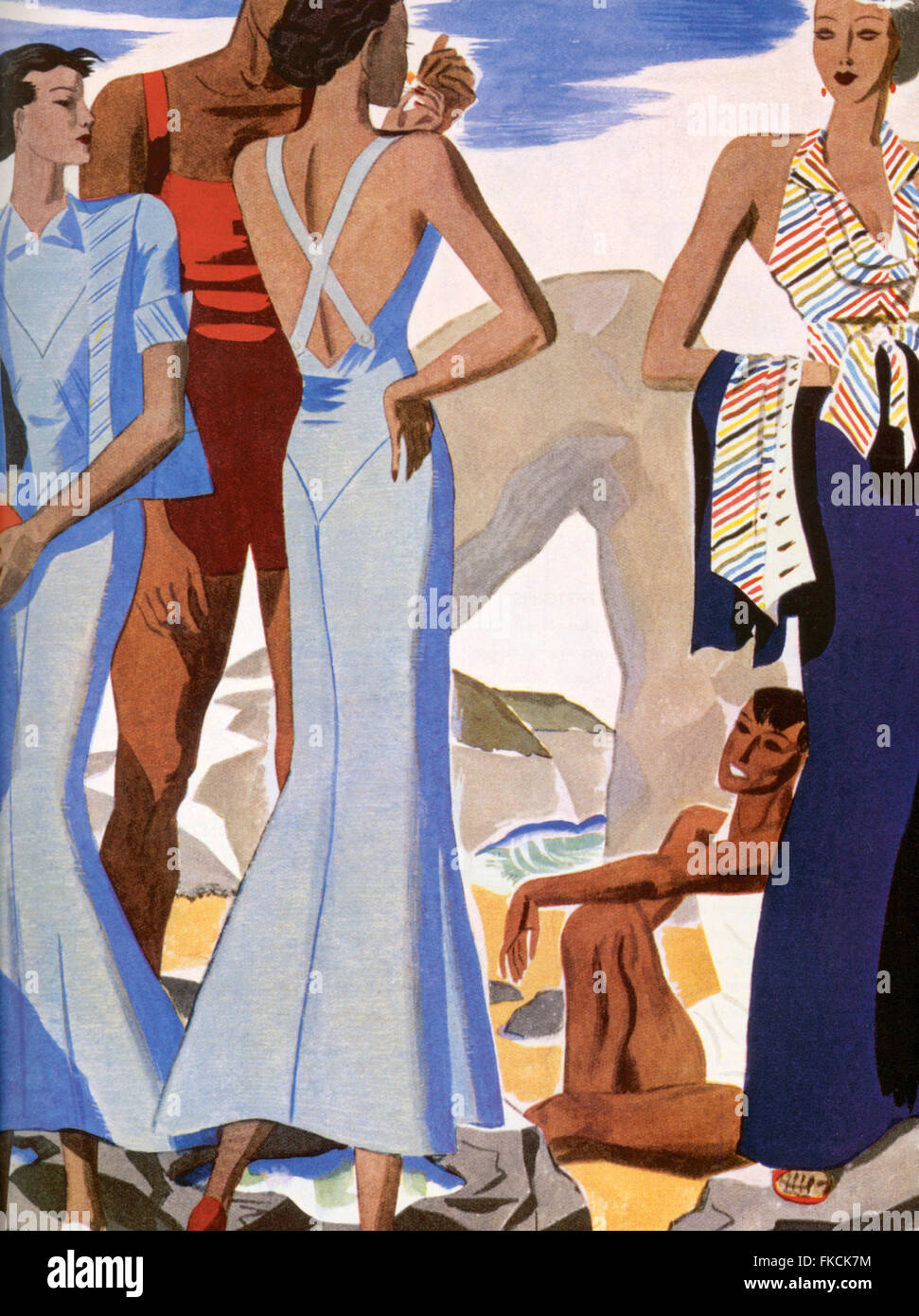 1930er Jahre UK Mode Magazin-Platte Stockfoto