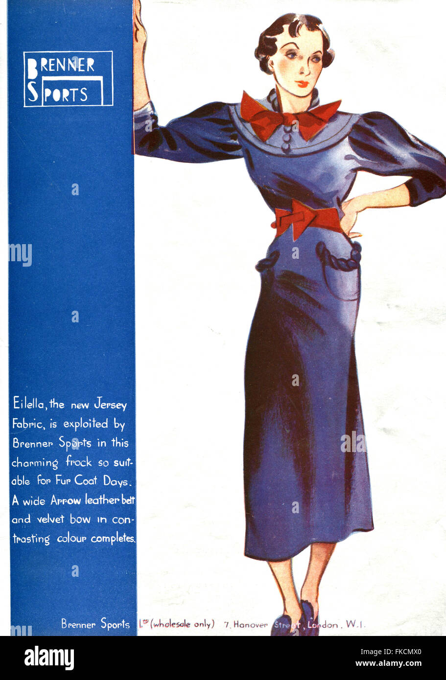 Anzeige der 1930er Jahre UK Brenner Sportmagazin Stockfoto