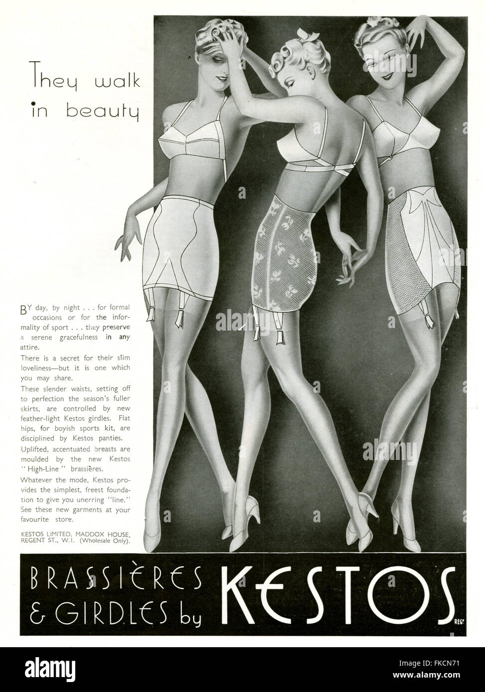 1930er Jahre UK Kestos Magazin Anzeige Stockfoto