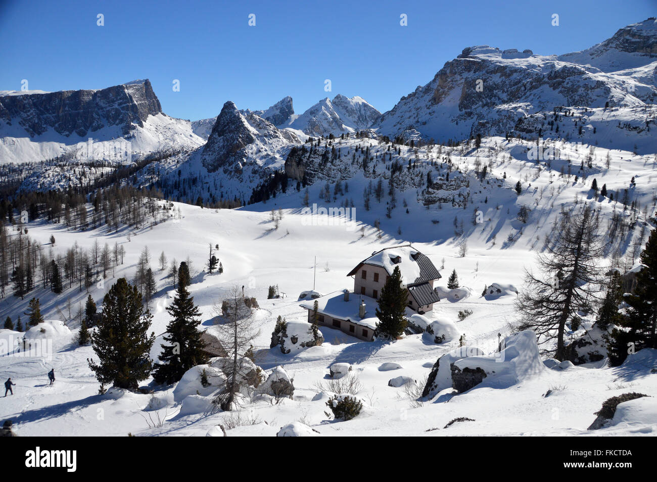 Bergdorf in der Provinz Belluno Cortina d ' Ampezzo Veneto in den italienischen Dolomiten Stockfoto