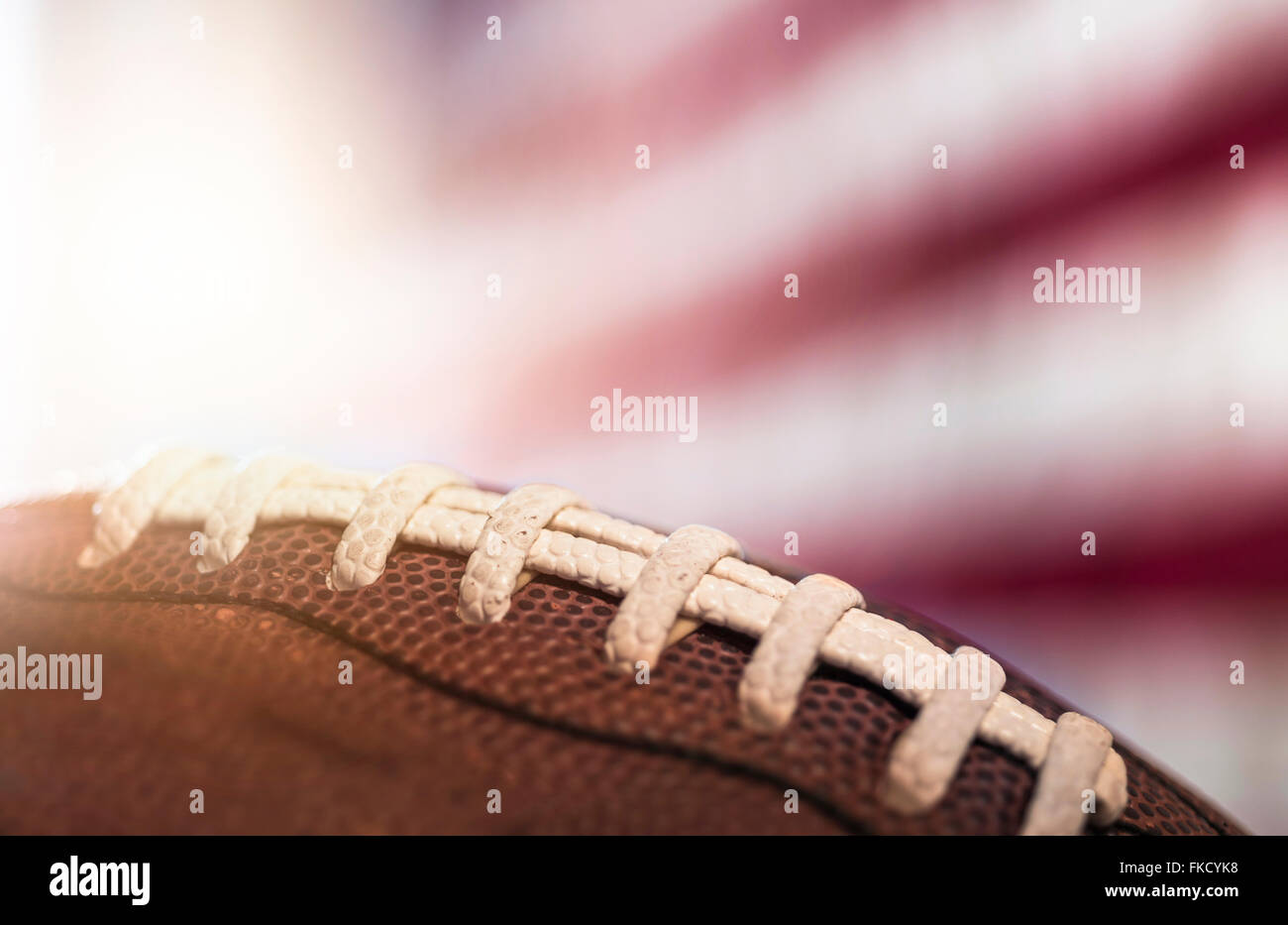 Nahaufnahme des American football Stockfoto