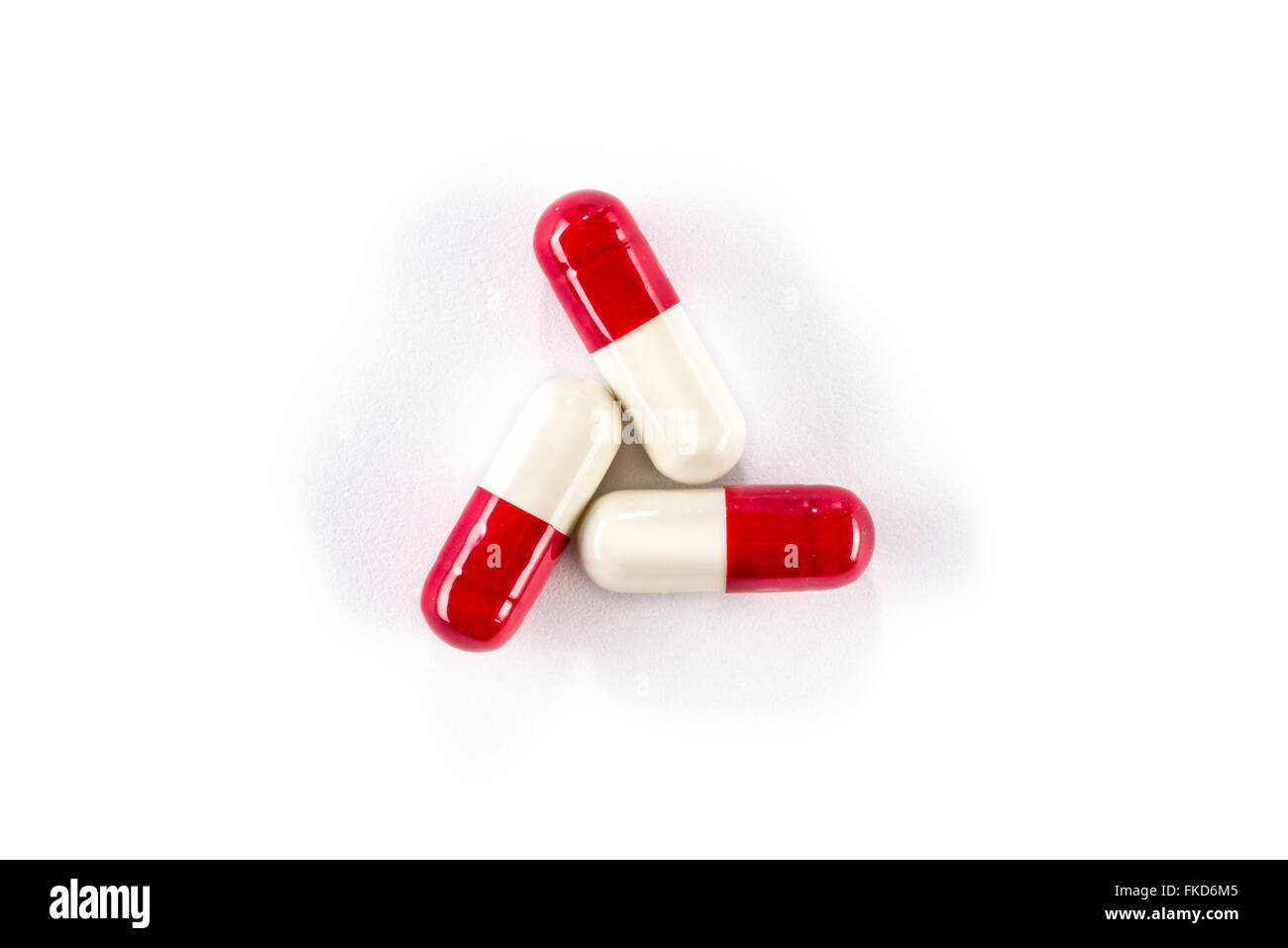 Kapsel in Dreieck Form Warnzeichen, drug Safety Medikamente Stockfoto