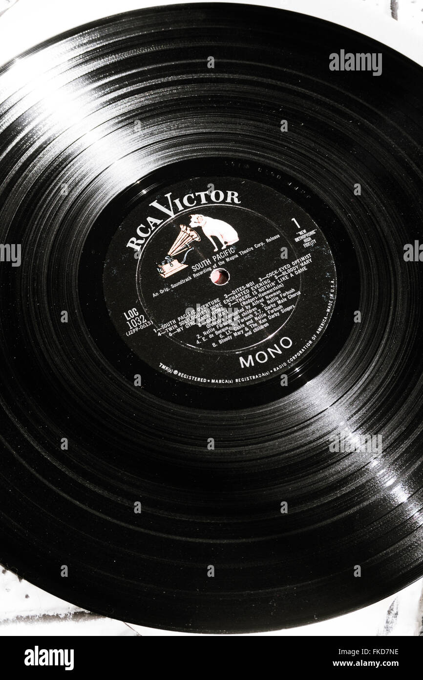 Vintage RCA Victor Vinyl Record Label Stockfoto