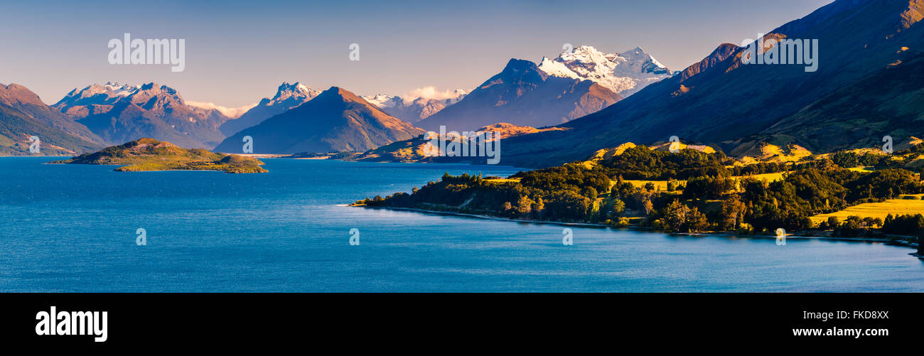 Straße nach Glenorchy, Queenstown Lakes District, Otago, Südinsel, Neuseeland Stockfoto