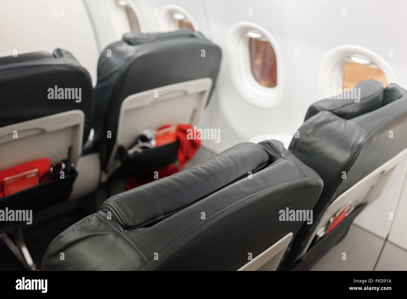 Innenräume der leeren Airline Fensterplatz Stockfoto