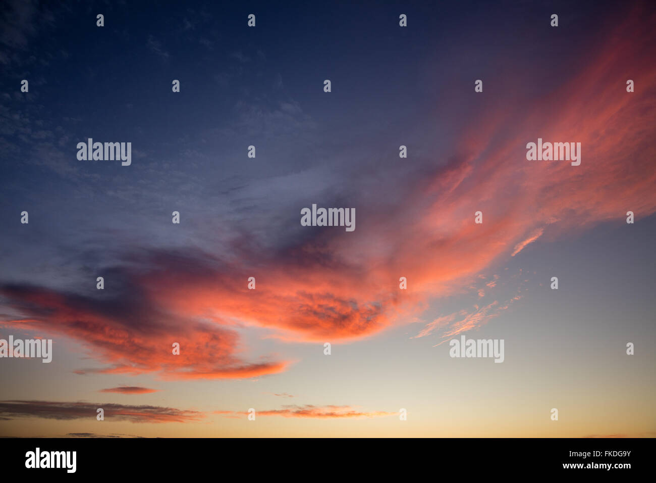 die Dämmerung Himmel, Port Gregory, West Australien Stockfoto