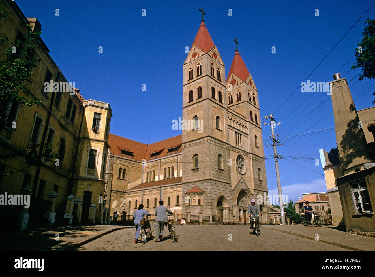 St Michael Kathedrale, katholische Kirche in Qingdao, Provinz Shandong, China Stockfoto