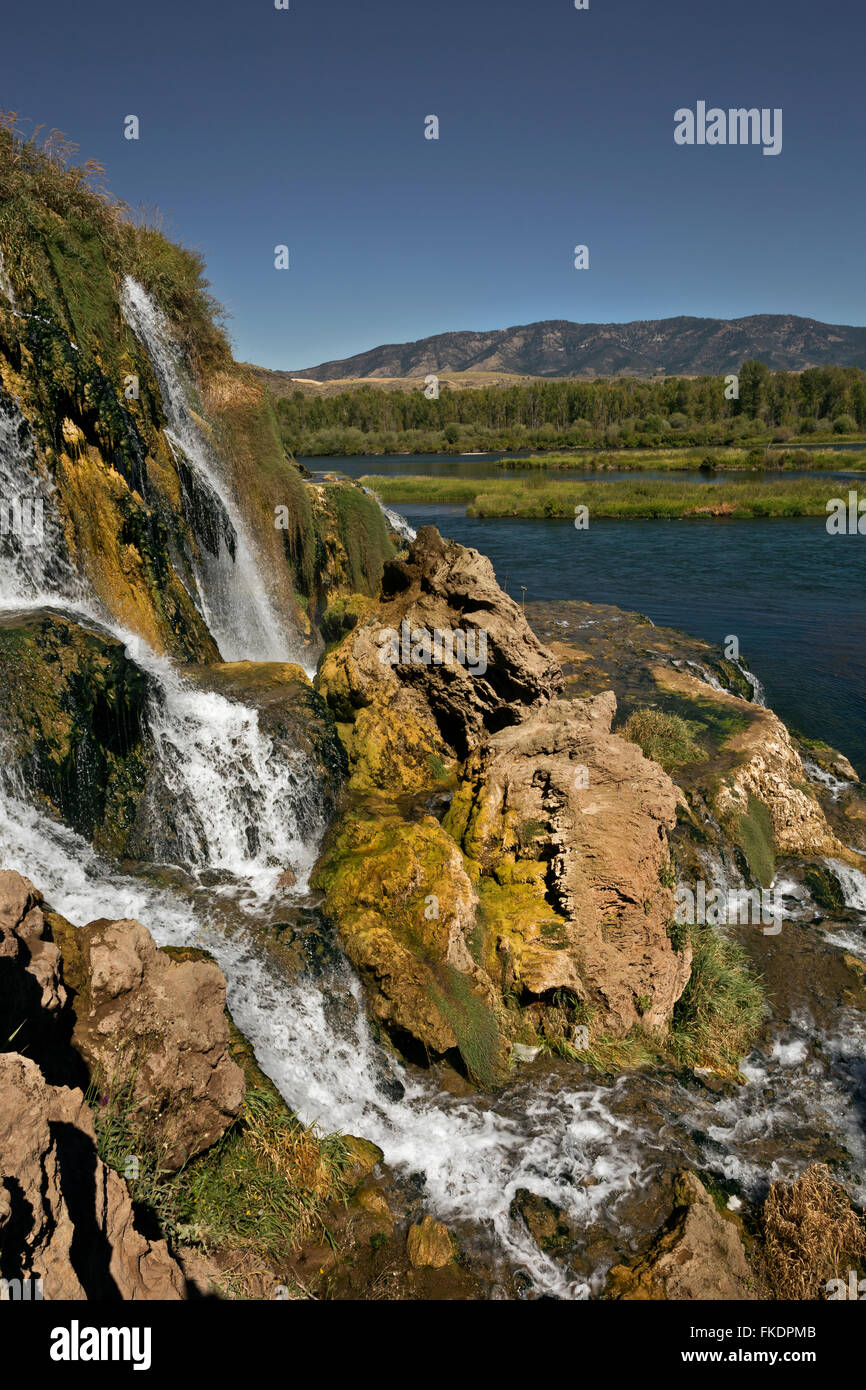 ID00631-00... IDAHO - Fall Creek Falls und Snake River mit dem Snake River in der Ferne. Stockfoto