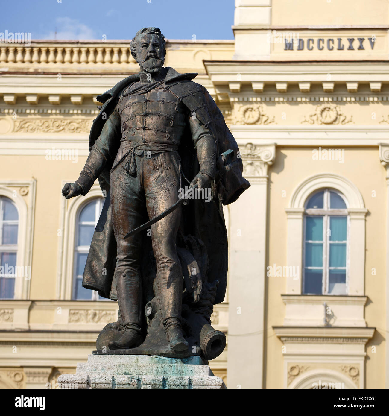 General Klapka Statue, ungarische Revolution und Krieg von Unabhängigkeit, Komárno, Slowakei Stockfoto
