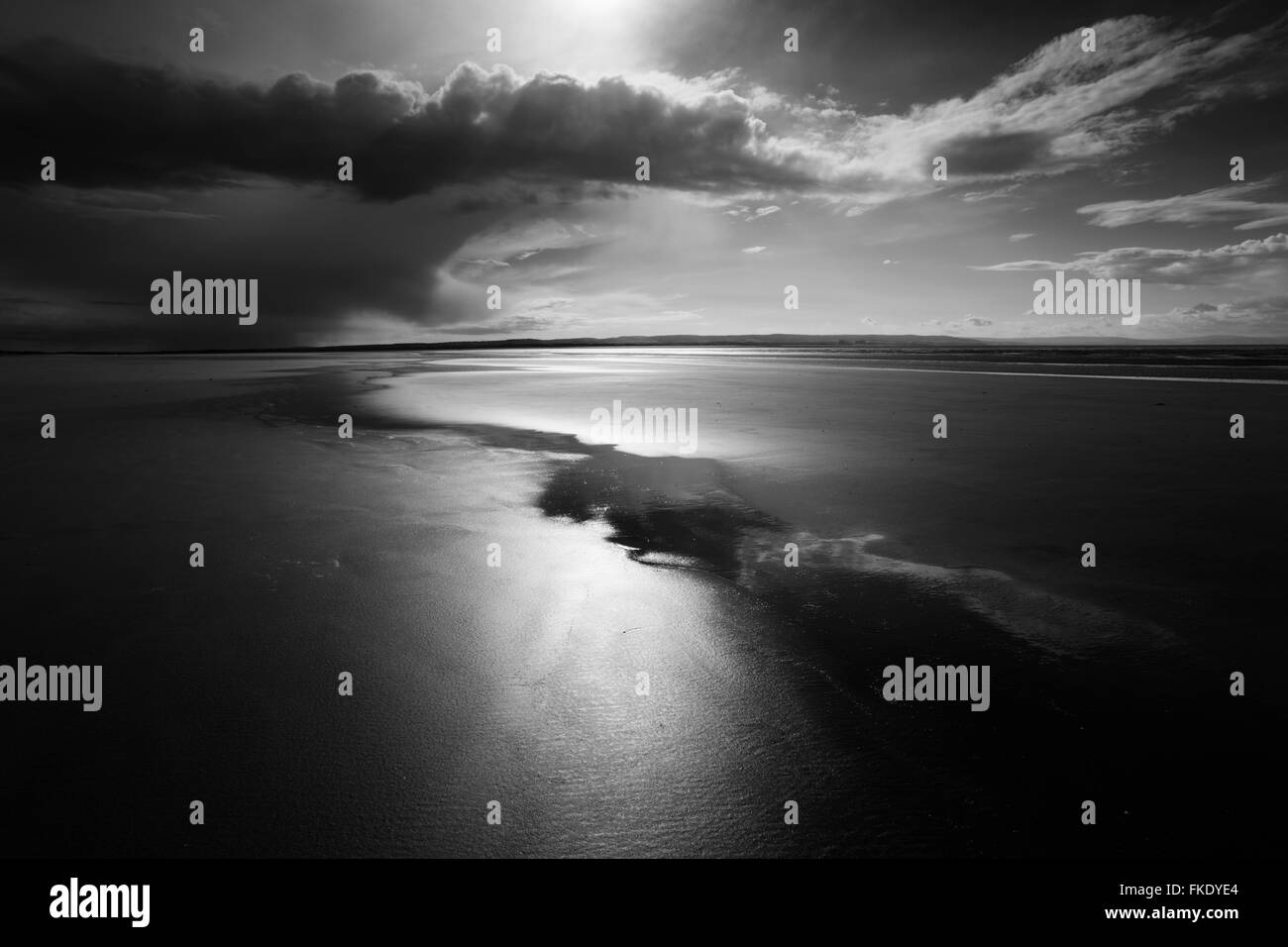 Berrow Wohnungen. Somerset. VEREINIGTES KÖNIGREICH. Stockfoto