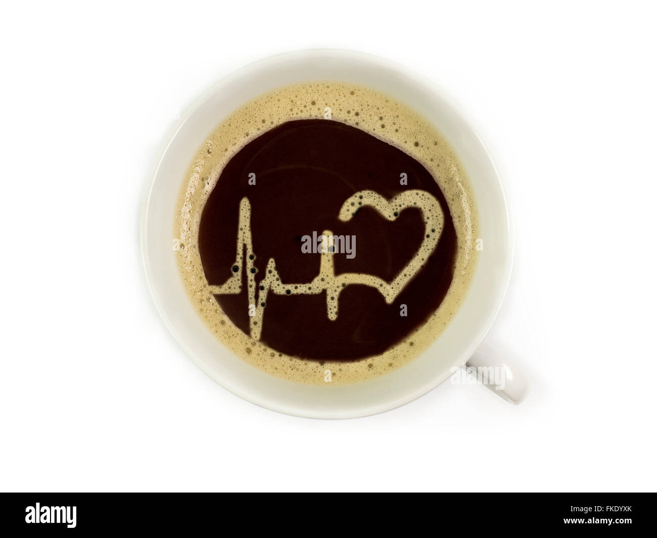 Sarg kostenlose Tasse Kaffee Stockfoto