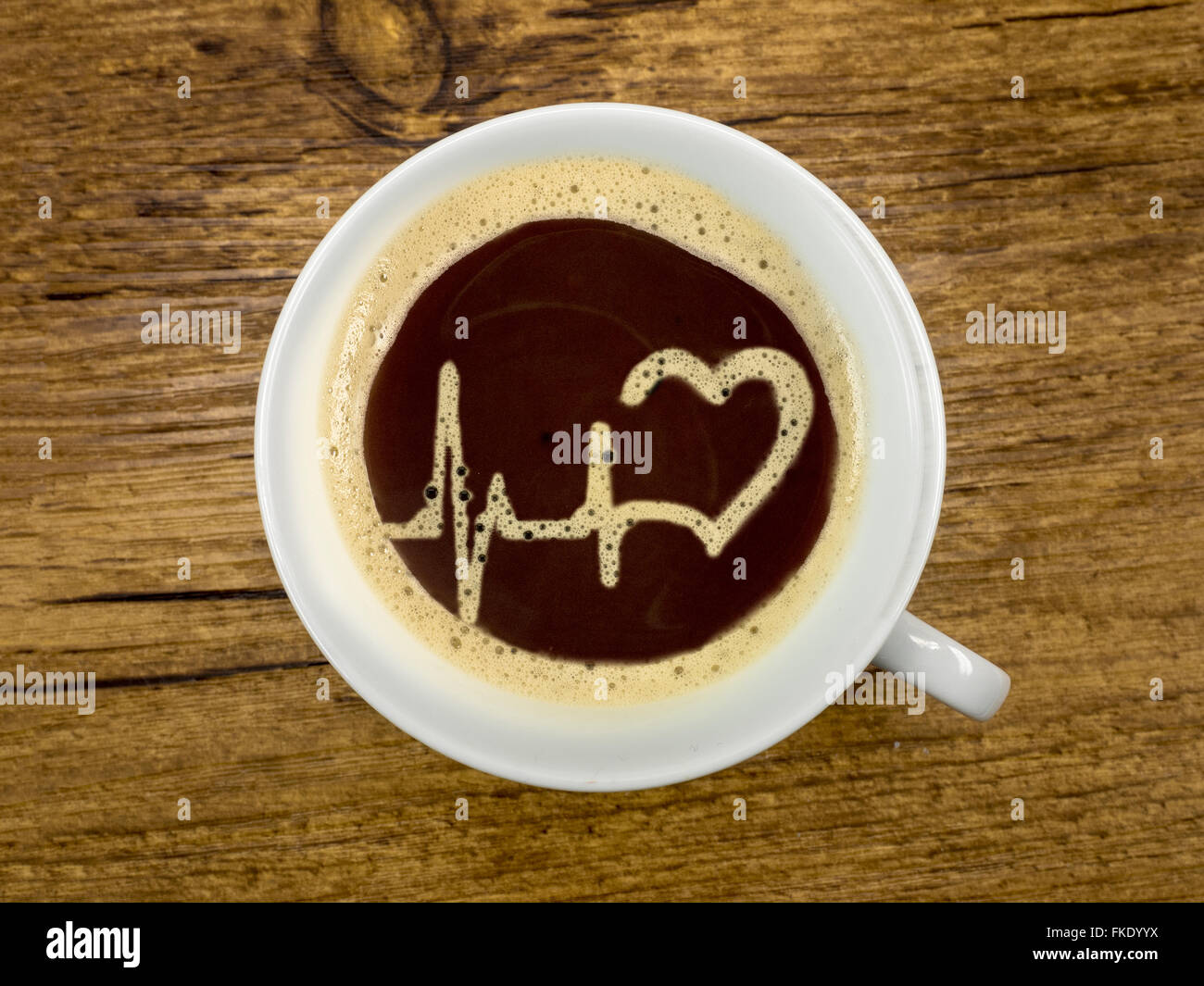Sarg kostenlose Tasse Kaffee Stockfoto