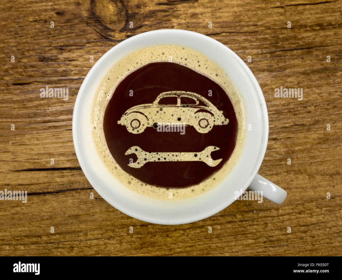 Kaffee-Service, die Wartezeit zu umgehen Stockfoto