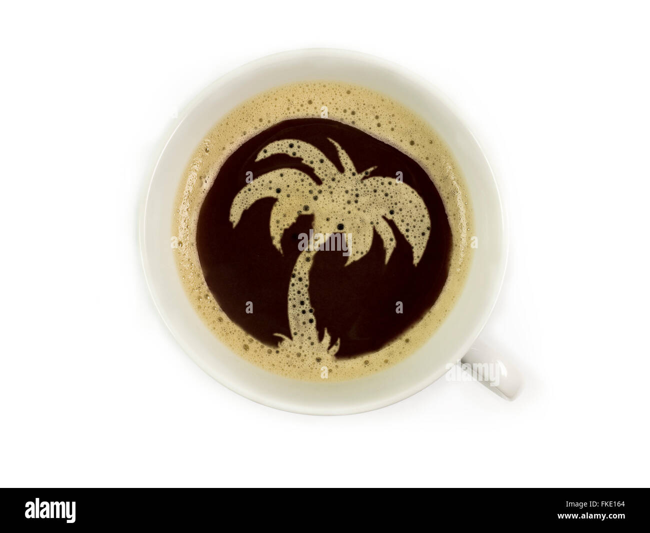 Kaffee-Service im Reisebüro Stockfoto