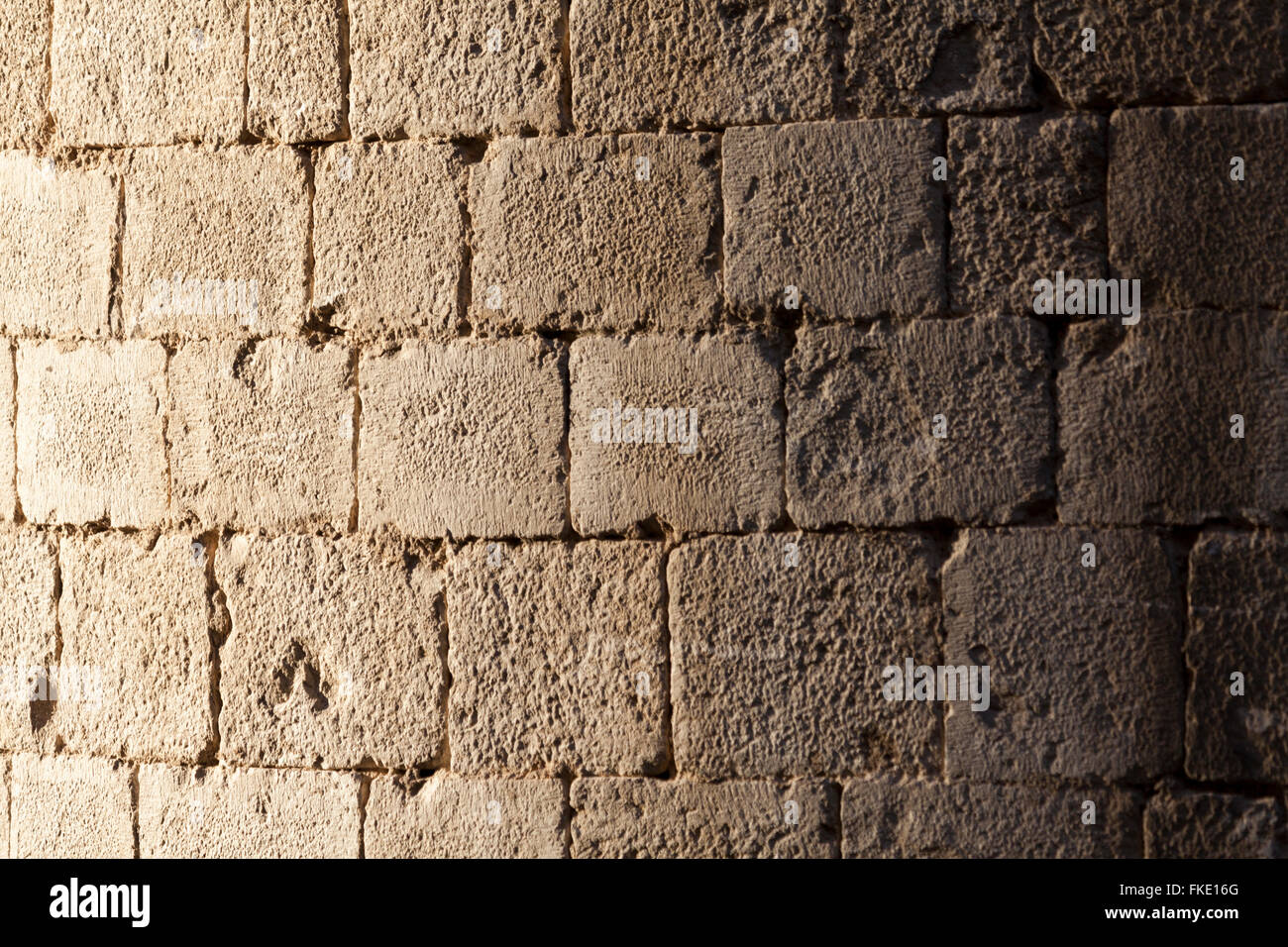 Details der Wand der Kathedrale von Girona Stadt, Katalonien, Spanien. Stockfoto