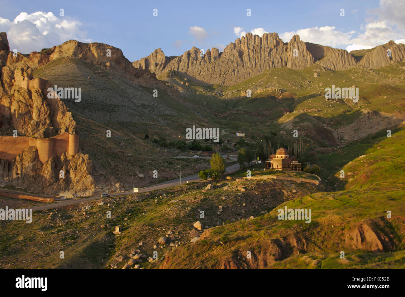 Grab in der Nähe von Dogubayazit, Abendlicht, Ahmed-i Hani Türbesi, Türkei Stockfoto