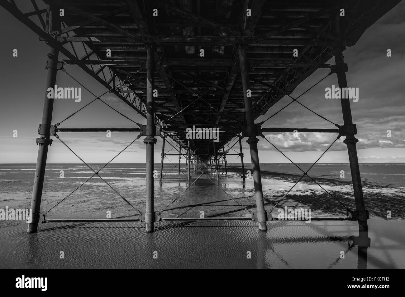 Southport Pier, Merseyside Stockfoto