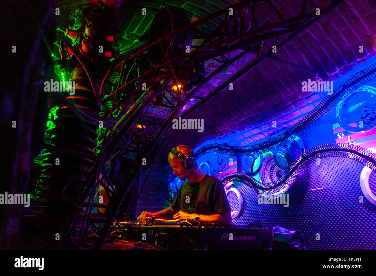 Prague Cross Club, Lieblingsmusik Club, DJ, Nachtleben, Prague Holesovice, Nachbarschaft Prag Tschechische Republik Stockfoto