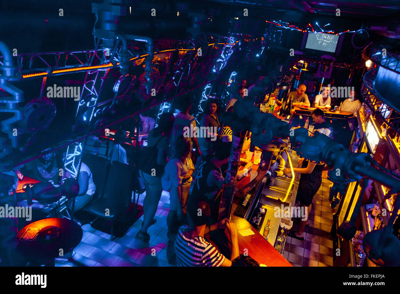 Cross Club bar Prag Holesovice in Prag, Tschechische Republik Stockfoto