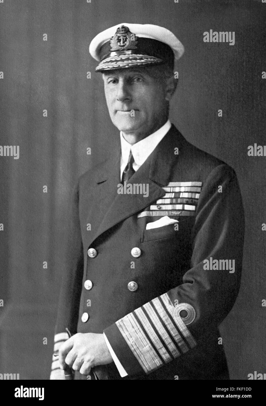 Admiral Sir John Jellicoe (1. Earl Jellicoe), Kommandant der britischen Grand Fleet im ersten Weltkrieg Schlacht von Jütland im Mai 1916. Stockfoto