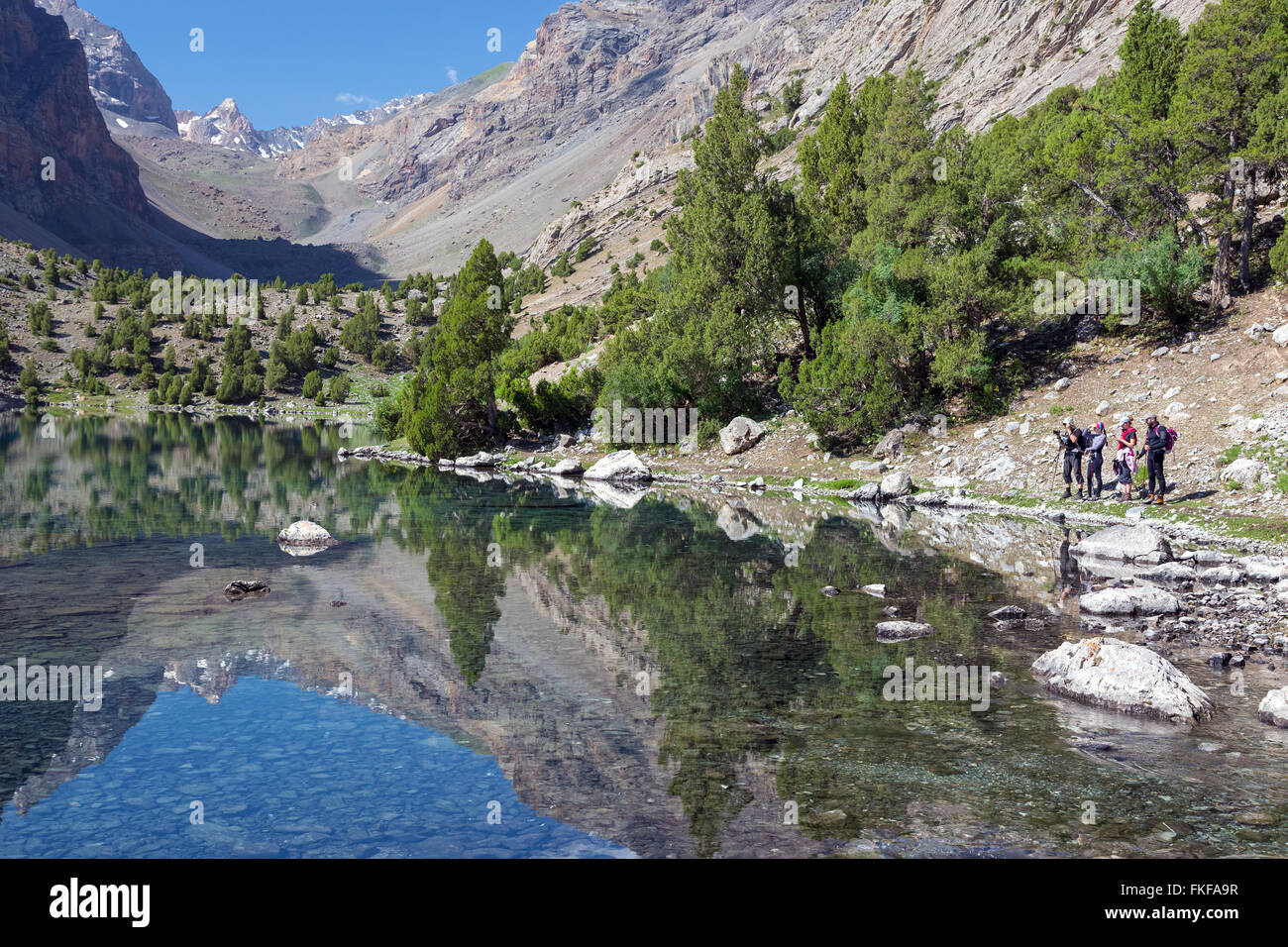 Blaue See Landschaft Stockfoto