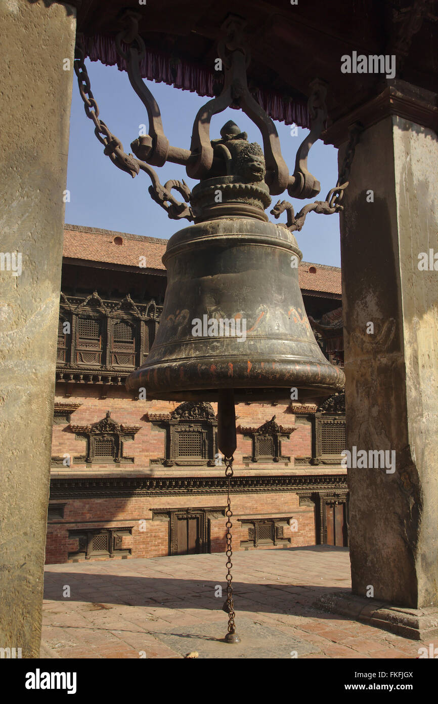 Bhaktapur, Taleju Bell Vatsala-Durga-Tempel und 55 Fenster Palast, Durbar Square, Nepal Stockfoto