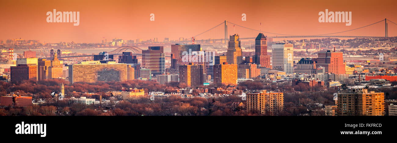 Newark New Jersey Skyline panorama Stockfoto