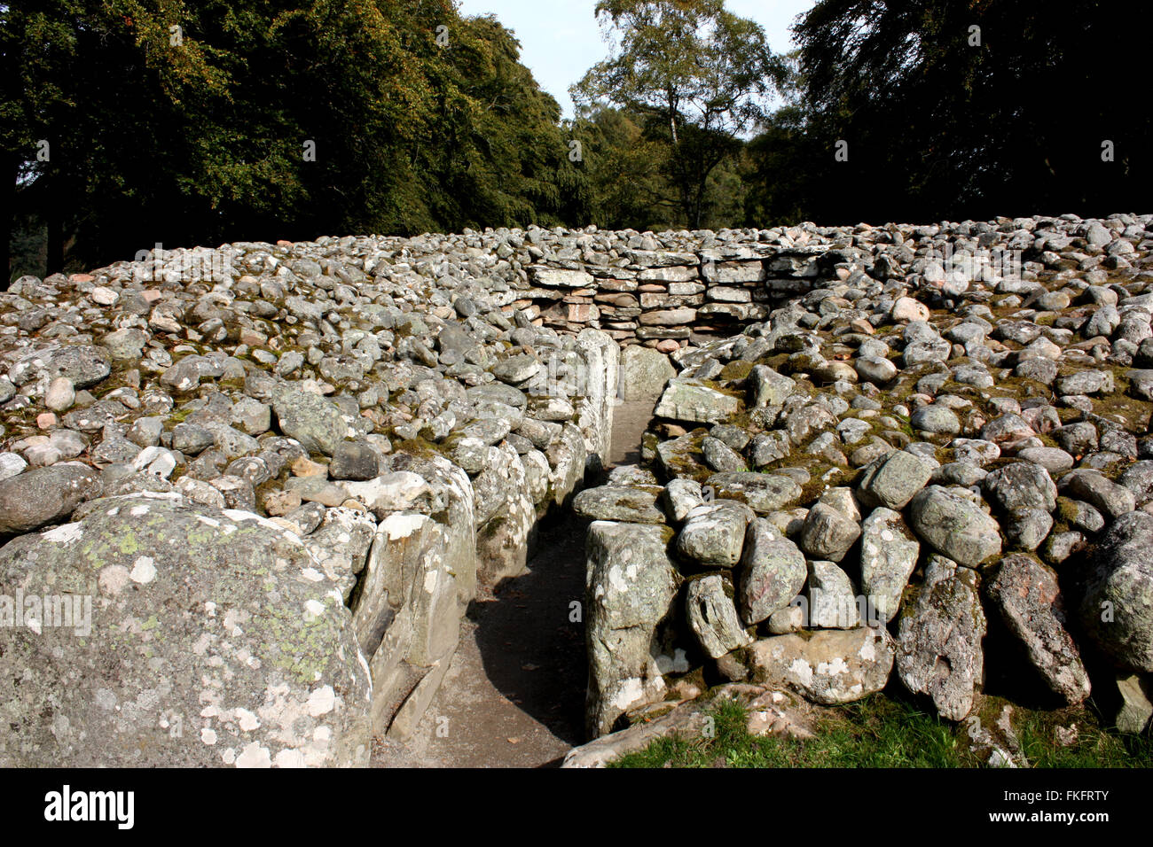 Die Schloten Cairns in der Nähe von Culloden, Schottland Stockfoto