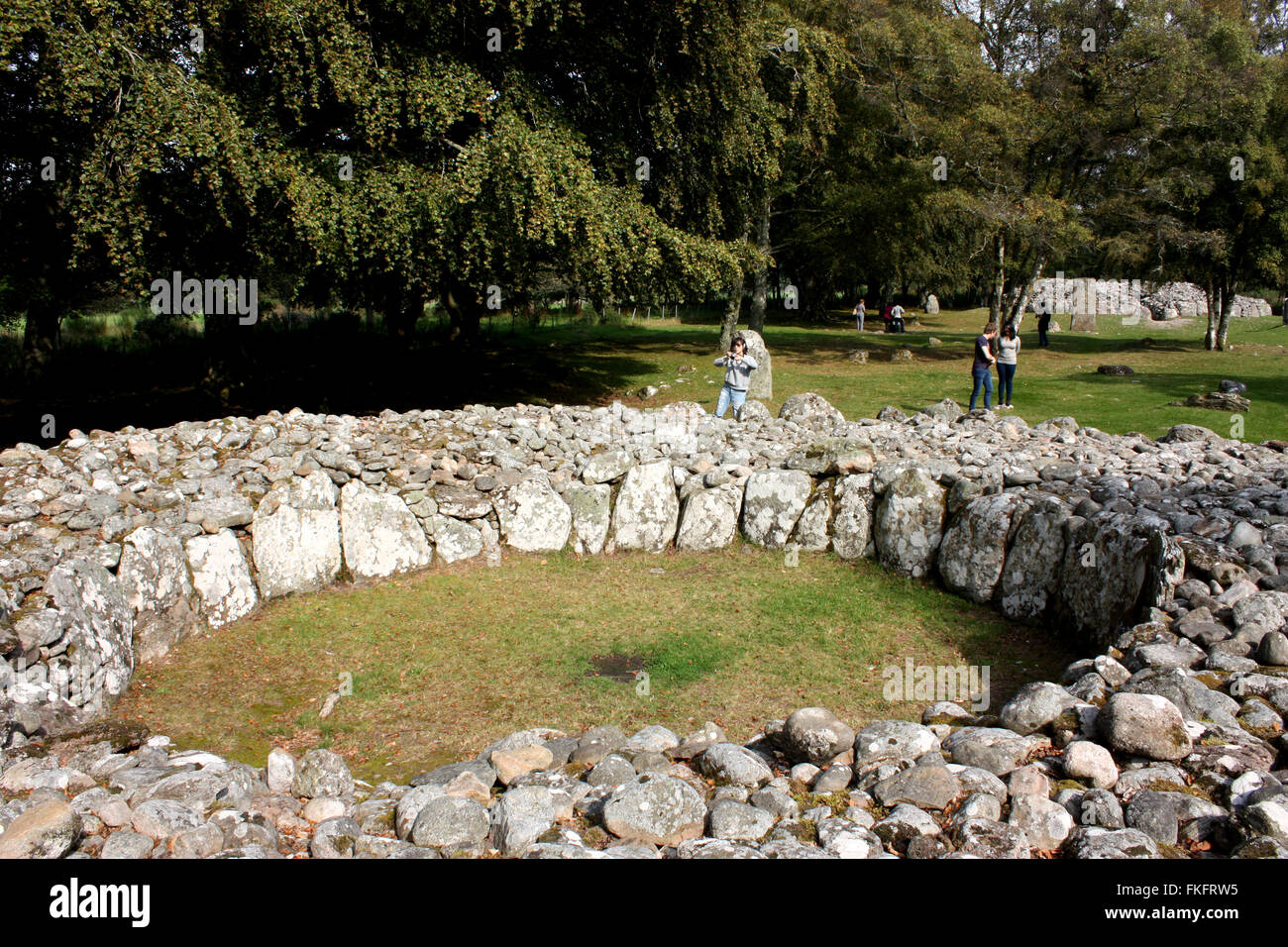 Die Schloten Cairns in der Nähe von Culloden, Schottland Stockfoto