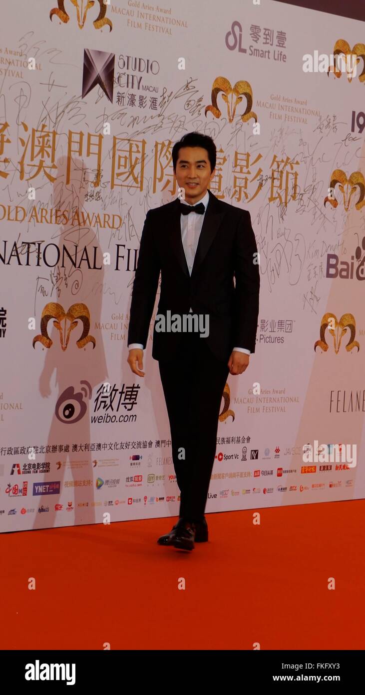 Macao, China. 8. März 2016. Gold Widder Award Macau International Filmfestival in Macau, China am 8. März 2016. © TopPhoto/Alamy Live-Nachrichten Stockfoto