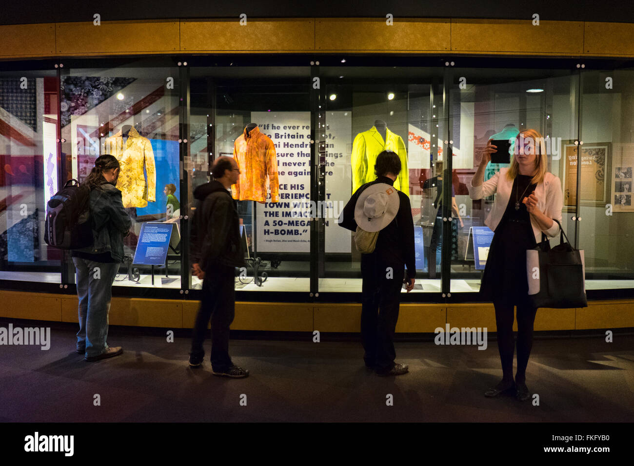 [EMP Museum] Seattle [Jimi Hendrix] Ausstellung Musik Stockfoto