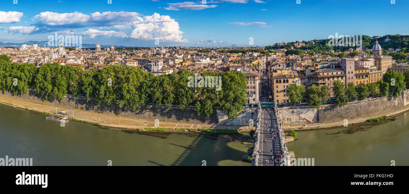 Skyline von Rom Panorama, Italien Stockfoto