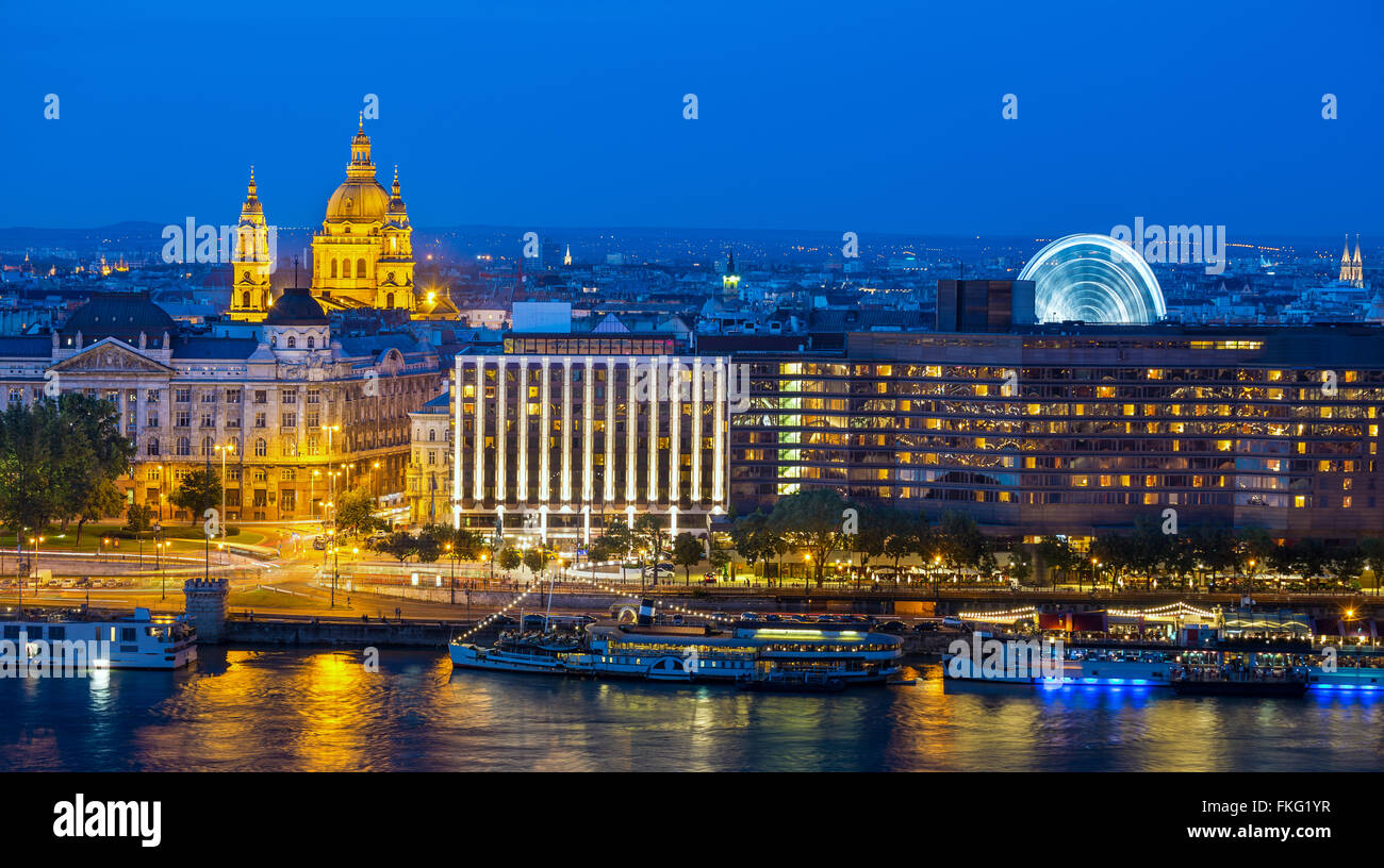 Skyline der Stadt Budapest, Budapest, Ungarn Stockfoto