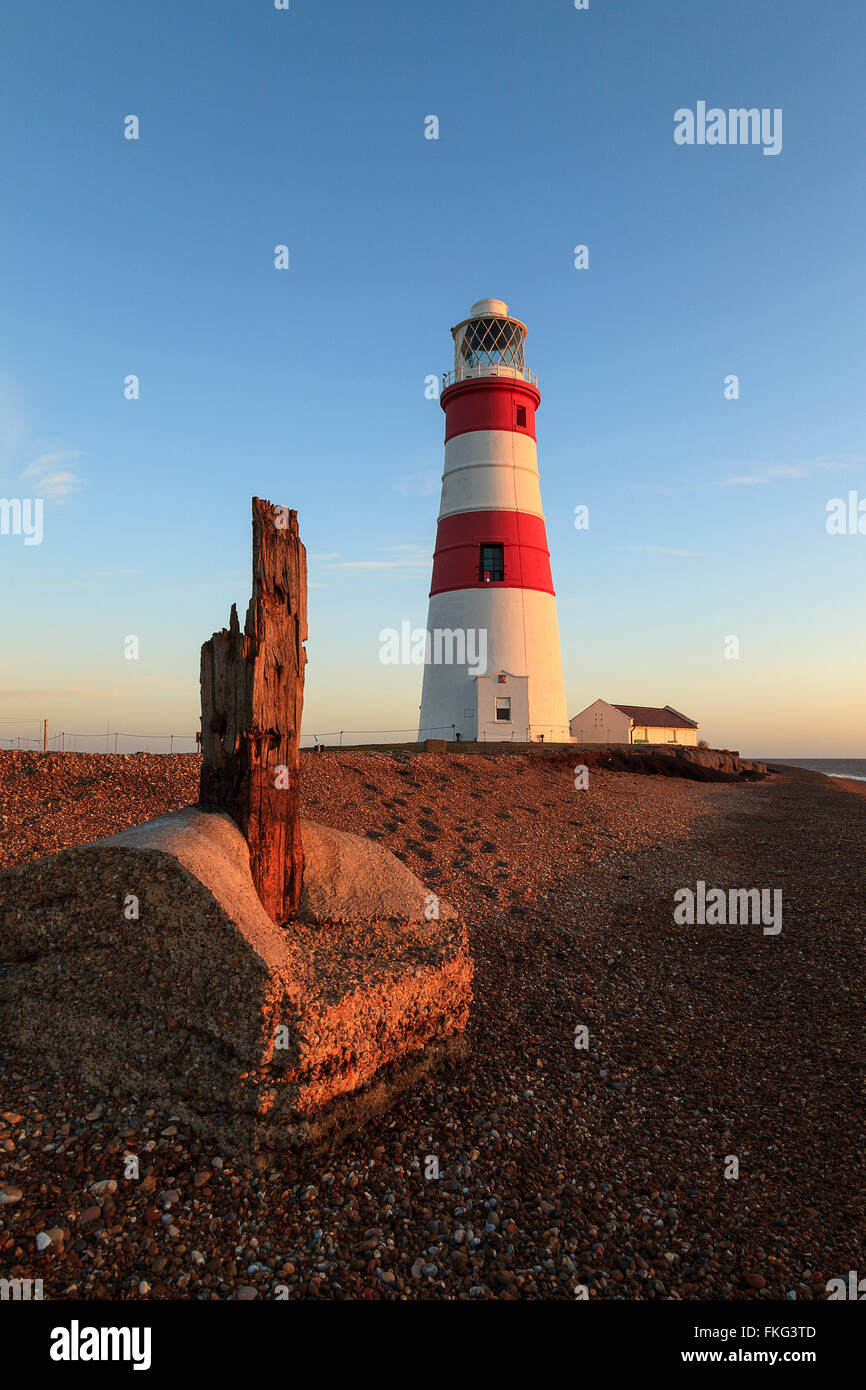 Orford Ness Leuchtturm an der ersten Ampel Stockfoto