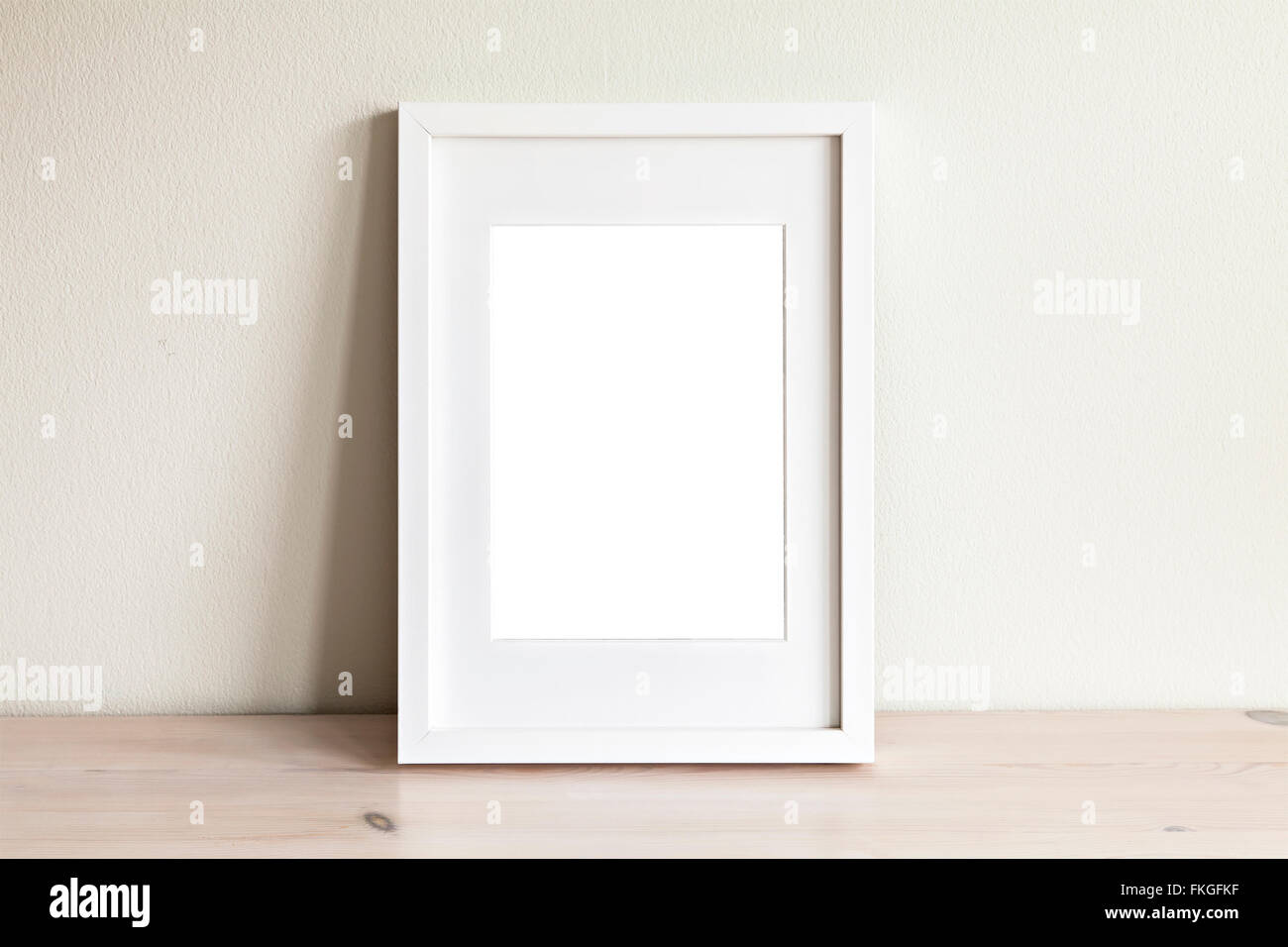 Bild einer weißen Rahmen Mock-up Szene. Stockfoto