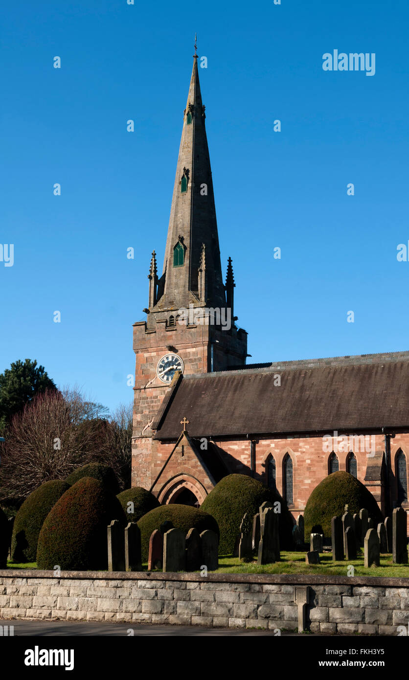 Kirche St. Benedict Biscop, Wombourne, Staffordshire, England, Vereinigtes Königreich Stockfoto