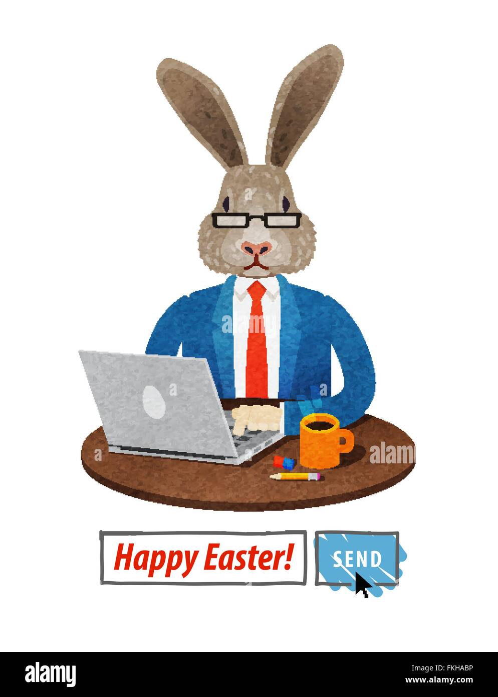 Frohe Ostern. Grußkarte. Vektor-illustration Stock Vektor