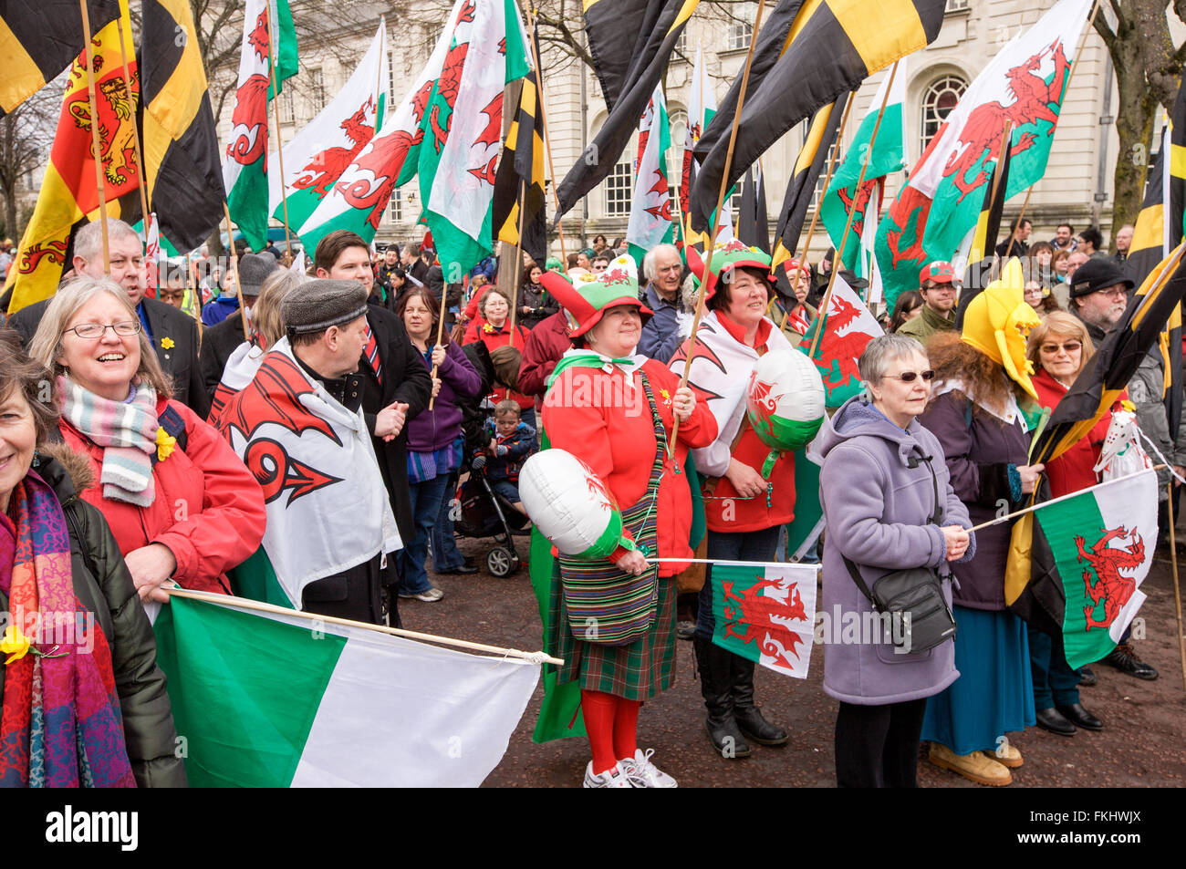 St. Davids Tag Parade,Cardiff,Wales,U.K. Stockfoto