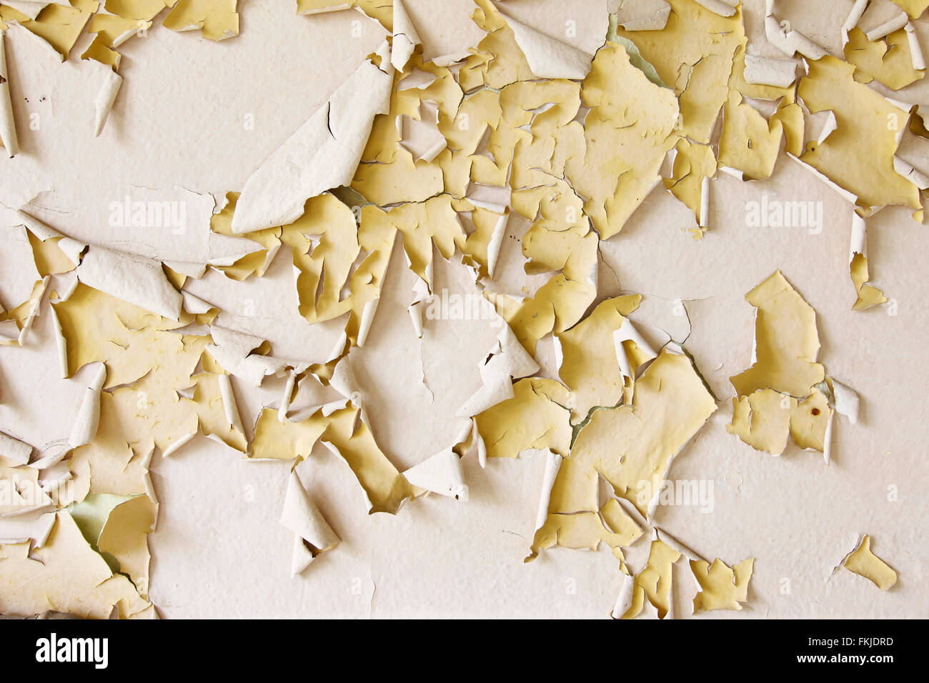 Abstrakte Textur - Blätterteig Mantel - abblätternde Farbe an der Wand Stockfoto