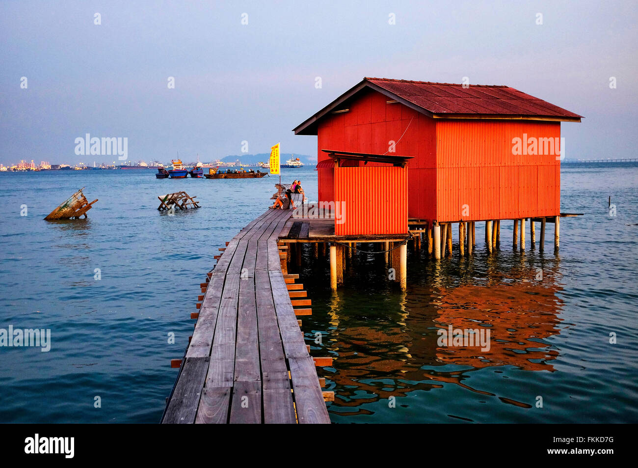Tan Jetty, George Town, Penang, Malaysia Stockfoto