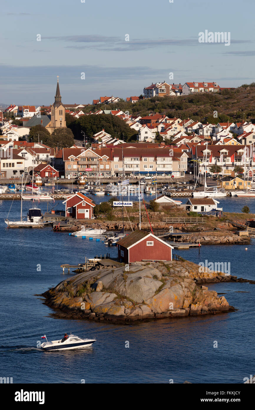 Blick über Stadt und Hafen, Kungshamn, Bohuslän-Küste, Süd-West Schweden, Schweden, Skandinavien, Europa Stockfoto