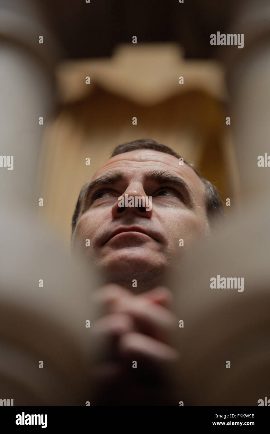 Lissabon, Portugal, 9. März 2016. Spanische König Felipe VI, während Amtseid des portugiesischen Präsidenten. Helena Poncini/Alamy Live-Nachrichten Stockfoto