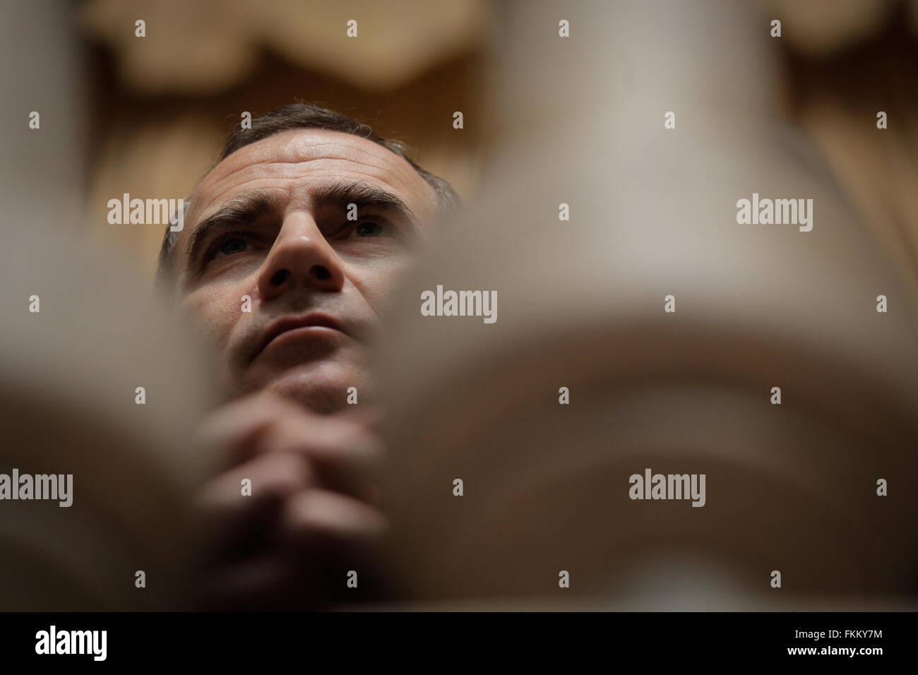 Lissabon, Portugal, 9. März 2016. Spanische König Felipe VI, während Amtseid des portugiesischen Präsidenten. Helena Poncini/Alamy Live-Nachrichten Stockfoto