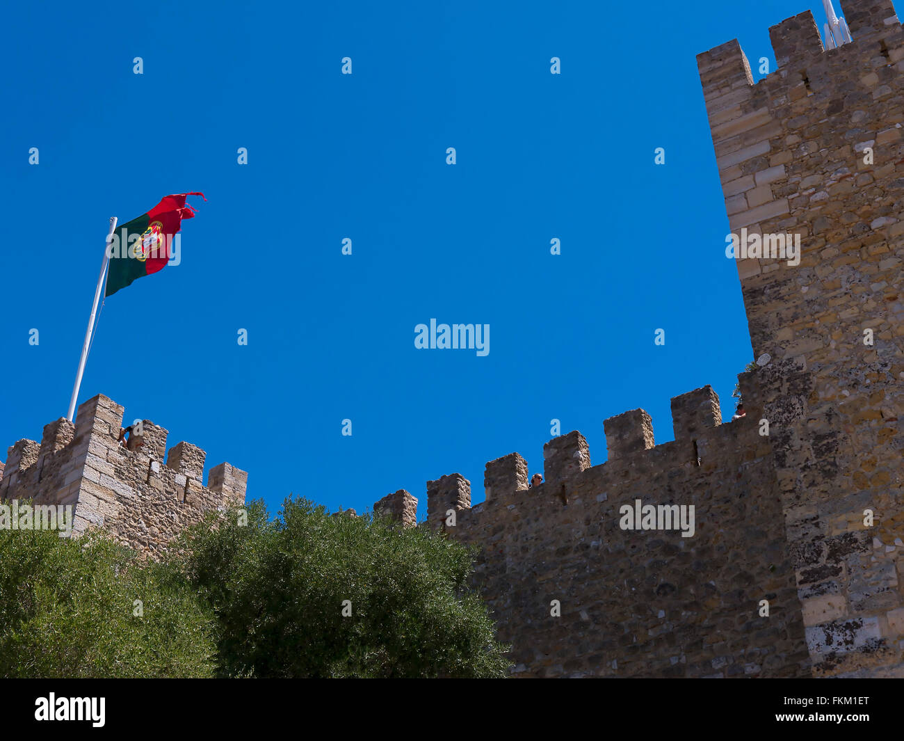 Castelo de Sao Jorge über der Stadt von Lissabon, Portugal Stockfoto