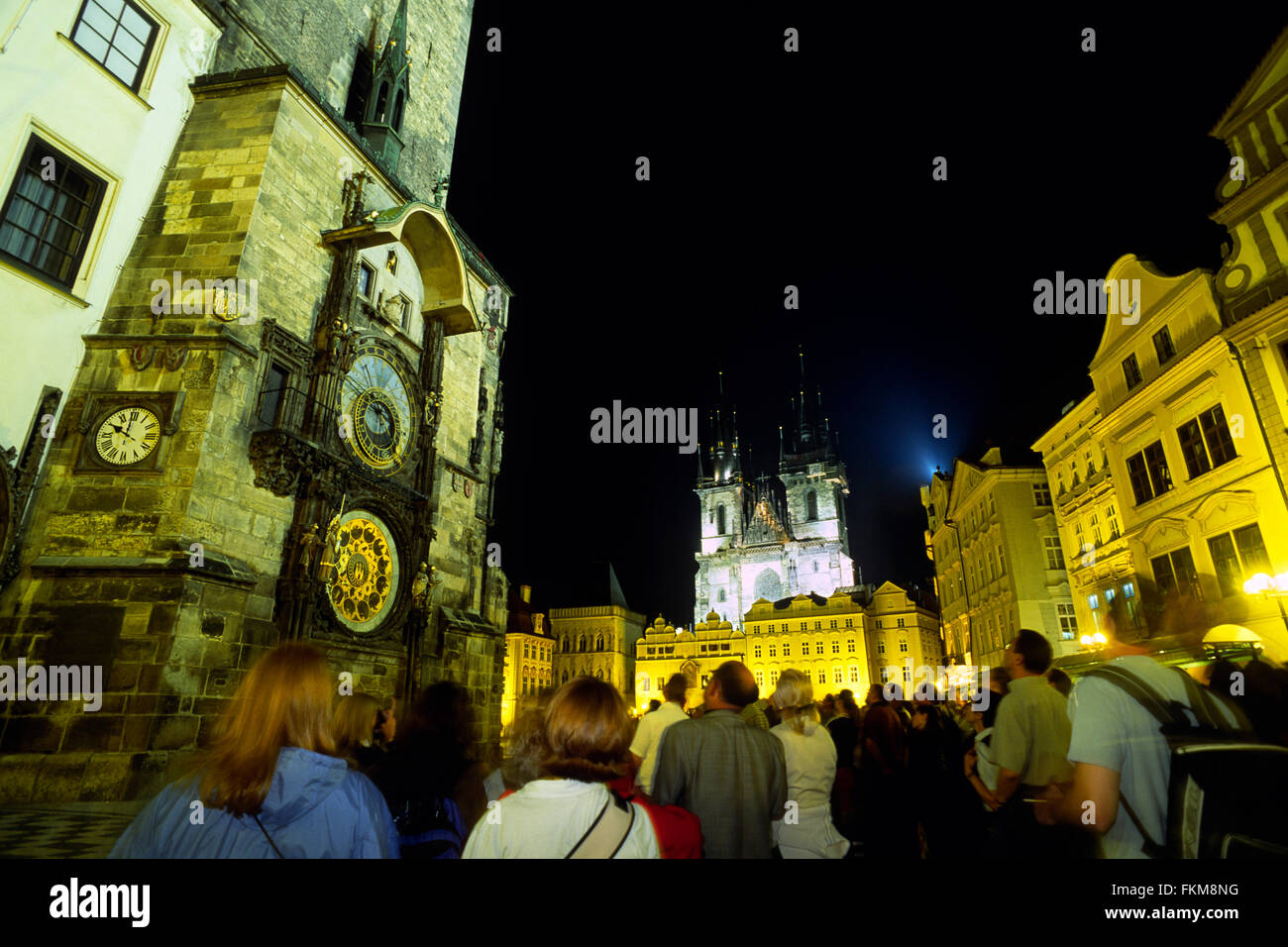 Tschechien, Prag, Staromestske Namesti, altes Rathaus, astronomische Uhr Stockfoto