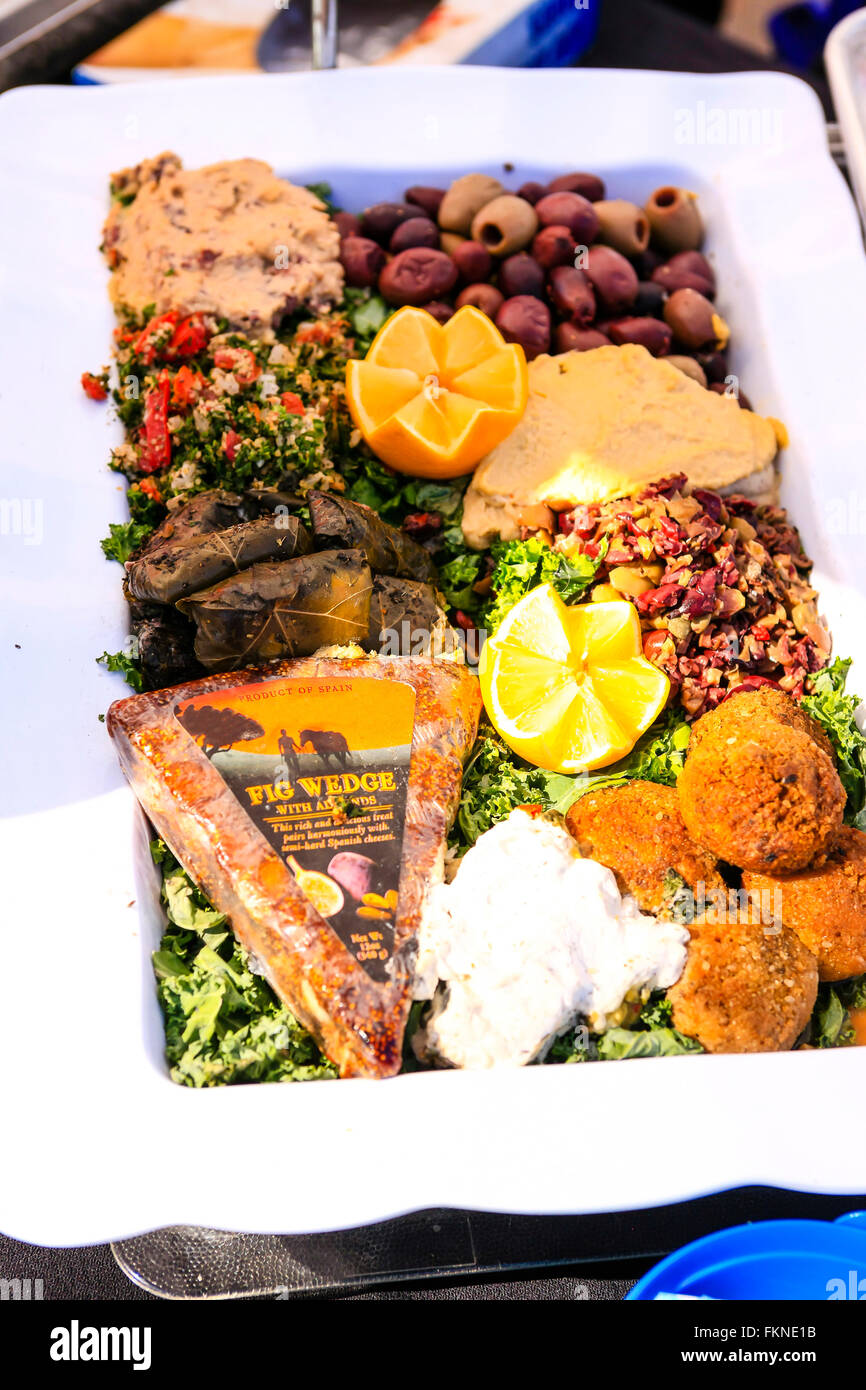 Essen-Platte auf ein Gourmet-Essen Ausstellung in Punta Gorda FL Stockfoto