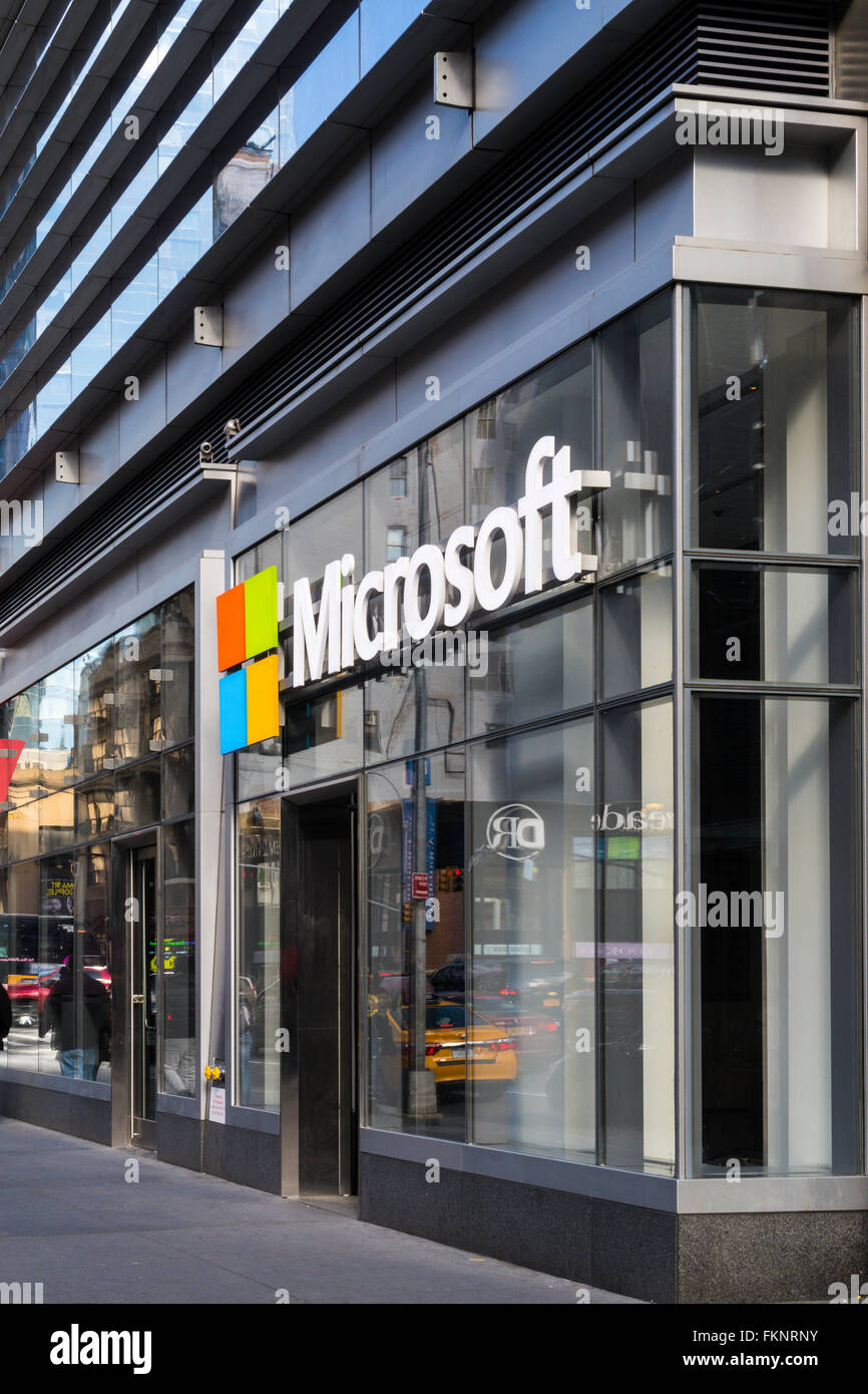 Fassade, Microsoft Technology Center, 8th Avenue, New York, USA Stockfoto