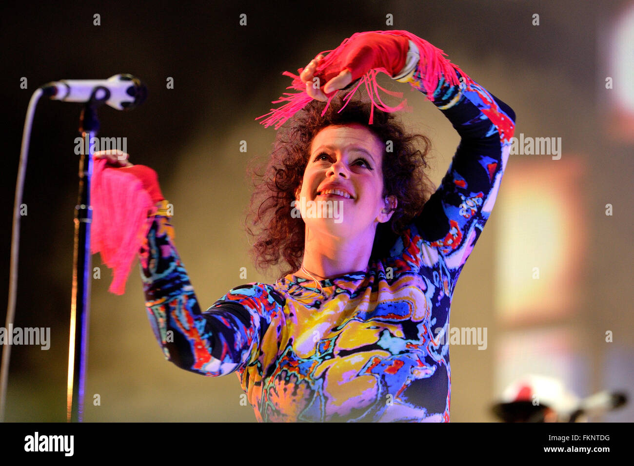 BARCELONA - 29 Mai: Arcade Fire (Indie-Rock-Band) führt bei Heineken Primavera Sound Festival 2014. Stockfoto