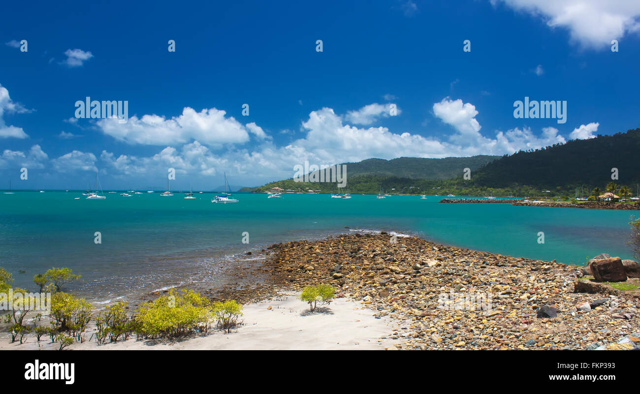 Airlie Beach Seascape, Whitsunday Inseln, Great Barrier Reef, Queensland, Australien
